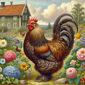 Illustration av en Hedemorahöna